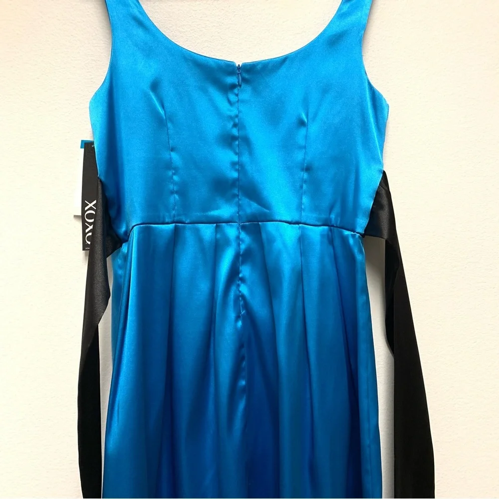 XOXO Blue Satin Dress Size 9 Juniors Special Occasion Formal Party Hoco 90s‎ Y2K